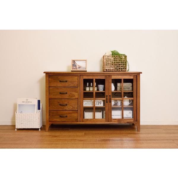 ティンバー キャビネット PM-308 食器棚 キッチン 収納 チェスト レトロ モダン 飾り棚 戸棚 サイドボード | 東谷 | 05