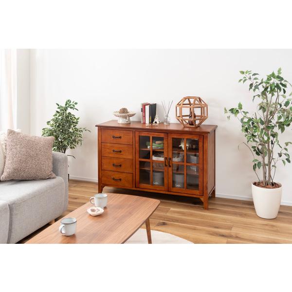 ティンバー キャビネット PM-308 食器棚 キッチン 収納 チェスト レトロ モダン 飾り棚 戸棚 サイドボード | 東谷 | 07