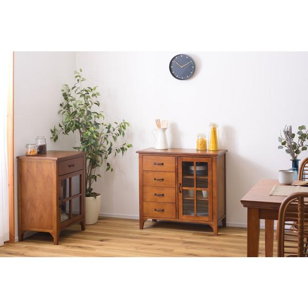 ティンバーキャビネット PM-319 天然木 収納 開き扉 3段 スリム コンパクト 食器棚 リビング キッチン収納 小物入れ 整理整頓 ヴィンテージ | 東谷 | 10