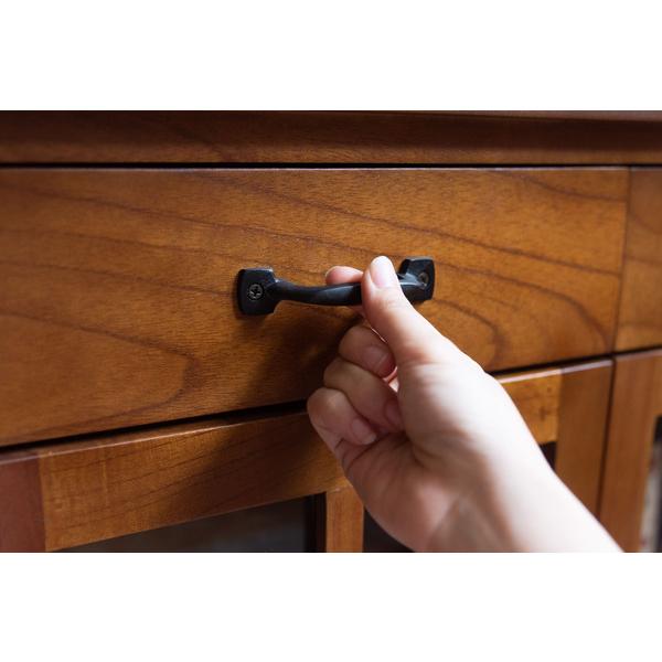 ティンバーキャビネット PM-319 天然木 収納 開き扉 3段 スリム コンパクト 食器棚 リビング キッチン収納 小物入れ 整理整頓 ヴィンテージ | 東谷 | 16