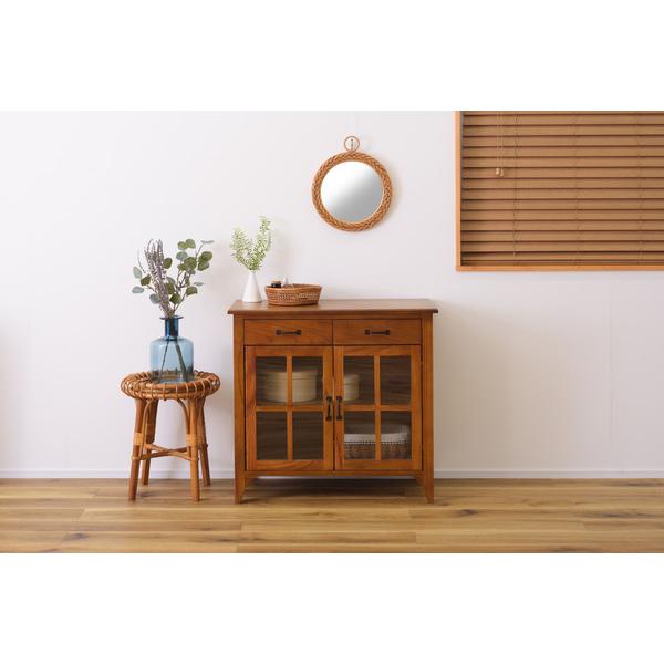 ティンバーキャビネット PM-319 天然木 収納 開き扉 3段 スリム コンパクト 食器棚 リビング キッチン収納 小物入れ 整理整頓 ヴィンテージ | 東谷 | 06