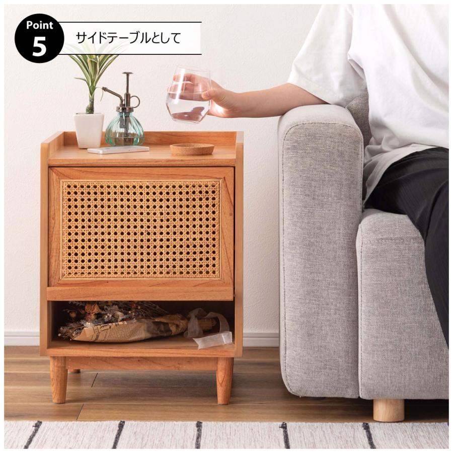 東谷 ナイトテーブル PM-514NA サイドテーブル テーブル サイド