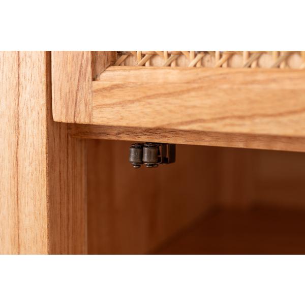 デスク PM-515NA 机 テーブル 木製デスク アンティーク調 ラタン 引出 引き出し 天然木 ミンディ 可動板 かわいい ボビンレッグ | 東谷 | 16