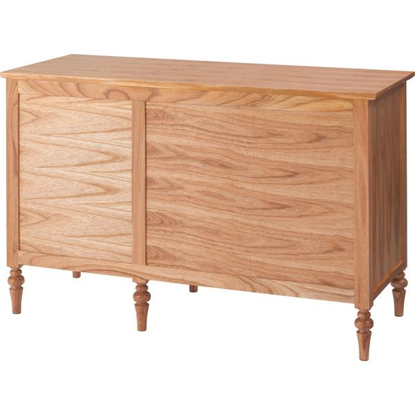 デスク PM-515NA 机 テーブル 木製デスク アンティーク調 ラタン 引出 引き出し 天然木 ミンディ 可動板 かわいい ボビンレッグ | 東谷 | 03