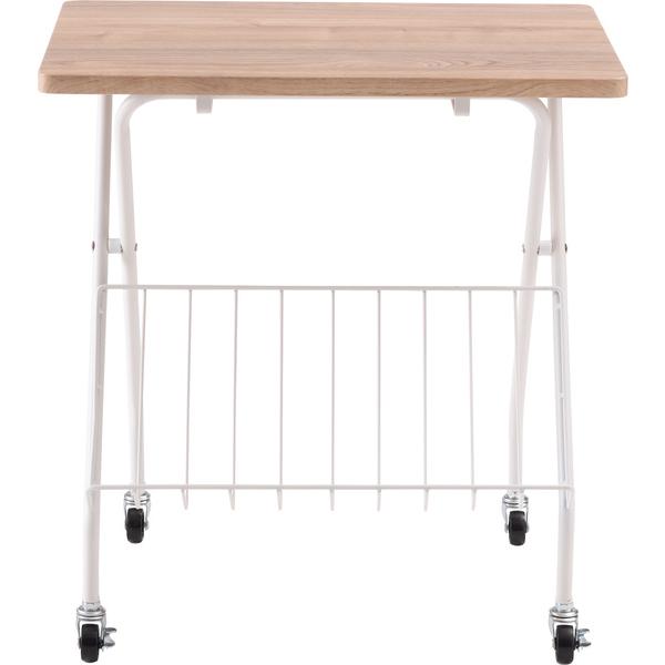 フォールディングサイドテーブル PT-201 テーブル 折折りたたみ式テーブル テーブル フォールディング キャスター付き 収納 移動 おしゃれ 木目調 | 東谷 | 17