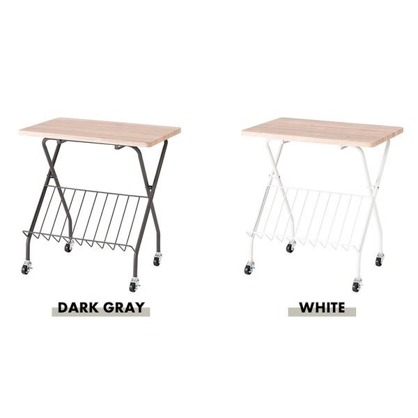 フォールディングサイドテーブル PT-201 テーブル 折折りたたみ式テーブル テーブル フォールディング キャスター付き 収納 移動 おしゃれ 木目調 | 東谷 | 08