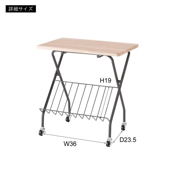 フォールディングサイドテーブル PT-201 テーブル 折折りたたみ式テーブル テーブル フォールディング キャスター付き 収納 移動 おしゃれ 木目調 | 東谷 | 10