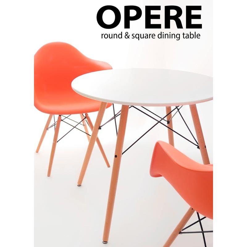 オペレ ラウンドテーブル PT-40WH ダイニングテーブル コーヒーテーブル 机 丸型 円形 カフェ ホワイト シンプル 木製 北欧 リビング インテリア | 東谷