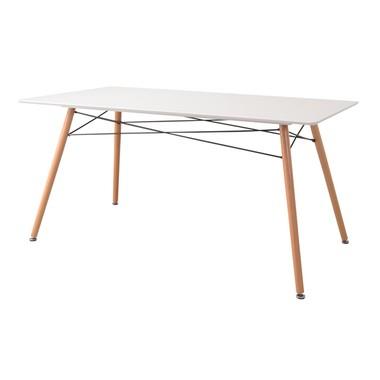 オペレ ダイニングテーブル PT-41WH テーブル 食卓テーブル 4人用 幅150cm スチール 木製 木脚 シンプル 長方形 カフェ ホワイト 木製 かわいい | 東谷