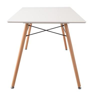 オペレ ダイニングテーブル PT-41WH テーブル 食卓テーブル 4人用 幅150cm スチール 木製 木脚 シンプル 長方形 カフェ ホワイト 木製 かわいい | 東谷 | 02