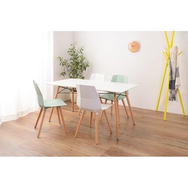 オペレ ダイニングテーブル PT-41WH テーブル 食卓テーブル 4人用 幅150cm スチール 木製 木脚 シンプル 長方形 カフェ ホワイト 木製 かわいい | 東谷 | 05