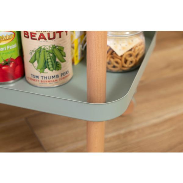 ワゴン 3D PW-53マルチワゴン 3段 キッチンワゴン サイドテーブル ナイトテーブル  ベッドサイド キャスター トレー 木製 天然木 北欧 | 東谷 | 14