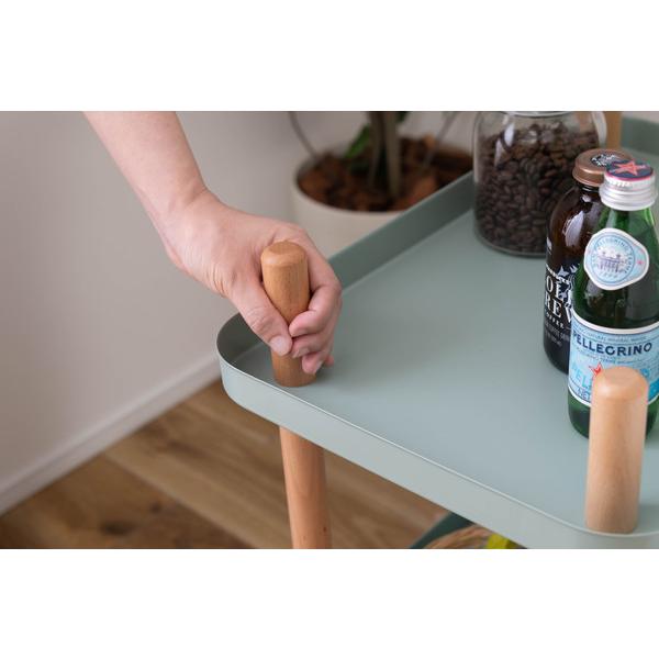 ワゴン 3D PW-53マルチワゴン 3段 キッチンワゴン サイドテーブル ナイトテーブル  ベッドサイド キャスター トレー 木製 天然木 北欧 | 東谷 | 16