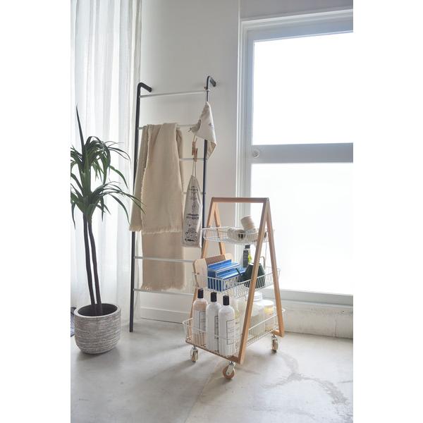 ワゴン 4D PW-54 バスケットワゴン キッチンワゴン ガーデンプランター フェイクグリーン 植物 観葉植物 天然木 木製 スチール 北欧 | 東谷 | 16