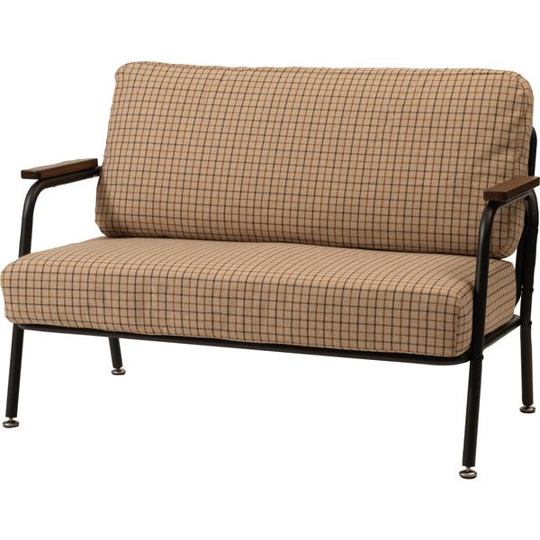 ソファ 2人掛け RKC-102 ソファー 二人掛け 二人用 おしゃれ スチール パイプ ひじ掛け チェア 椅子 | 東谷 | 01