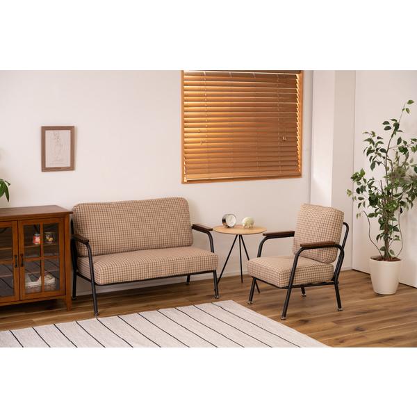 ソファ 2人掛け RKC-102 ソファー 二人掛け 二人用 おしゃれ スチール パイプ ひじ掛け チェア 椅子 | 東谷 | 08