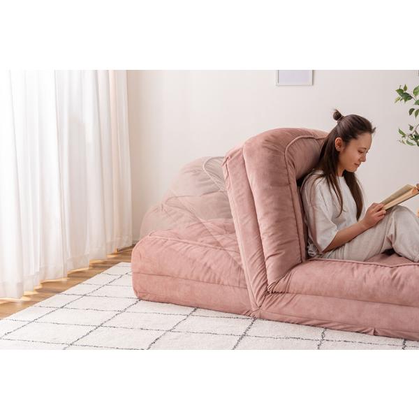 ソファベッド RKC-189 ソファ 耐摩耗性 防水 防水加工 ペット フロアチェア ベット くすみカラー ニュアンスカラー かわいい ゆったり | 東谷 | 13