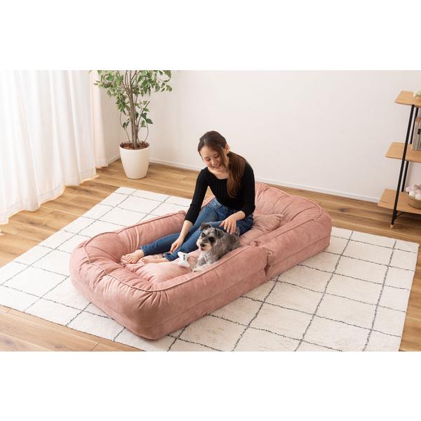 ソファベッド RKC-189 ソファ 耐摩耗性 防水 防水加工 ペット フロアチェア ベット くすみカラー ニュアンスカラー かわいい ゆったり | 東谷 | 16