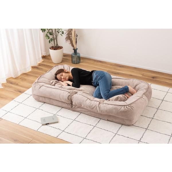 ソファベッド RKC-189 ソファ 耐摩耗性 防水 防水加工 ペット フロアチェア ベット くすみカラー ニュアンスカラー かわいい ゆったり | 東谷 | 09