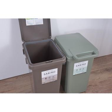 ダストボックス サビロ 連結ワンハンドペール33J グリーン/緑 RSD-181GR ゴミ箱 おしゃれ キッチン 分別 フタ付き | 東谷 | 02