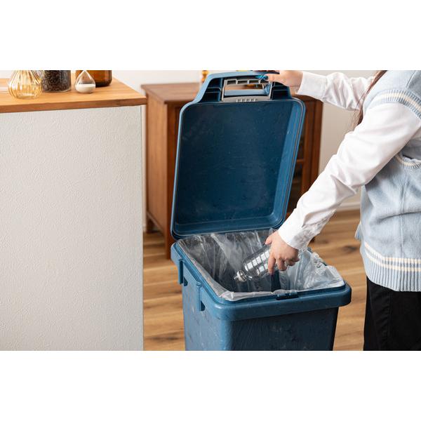 ワンハンドパッキンペール 70L RSD-52 ゴミ箱 ごみ箱 ダストボックス 70リットル ふた付き  キッチン 台所 リビング ロック機能付き パッキン付き   ブルー 青 | 東谷 | 13