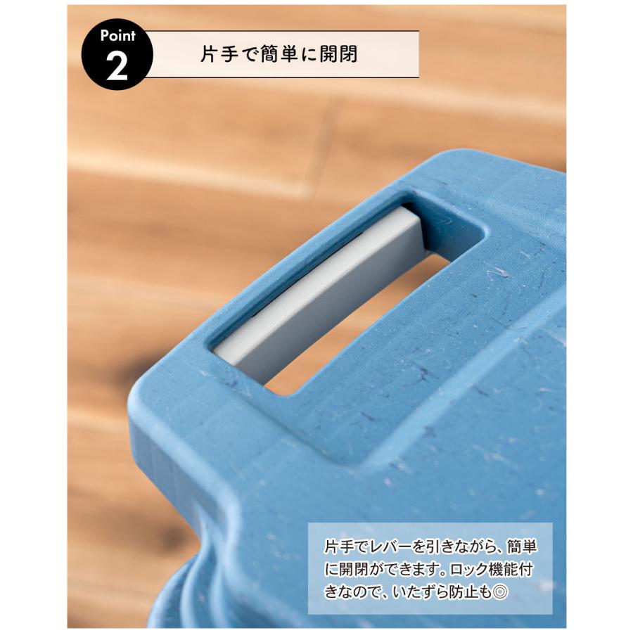 ワンハンドパッキンペール 70L RSD-52 ゴミ箱 ごみ箱 ダストボックス 70リットル ふた付き  キッチン 台所 リビング ロック機能付き パッキン付き   ブルー 青 | 東谷 | 04