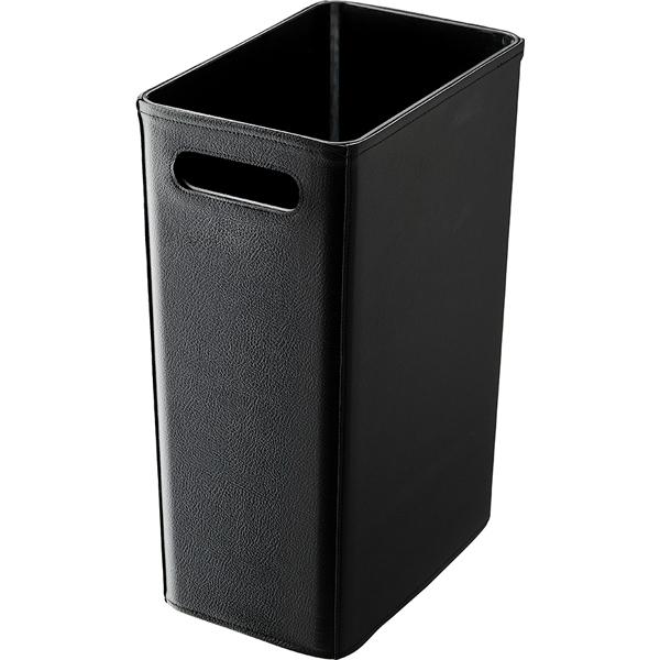 ゴミ箱 ダストボックス RSD-555C 東谷 レザータッチくず入れ 角大 10L(持ち手穴まで) ブラック 日用雑貨 | 東谷