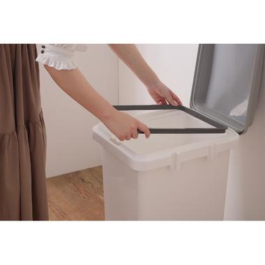 RSD-75 ゴミ箱 ダストボックス 抗菌ペール 抗菌 防臭 防汚加工 パッキン付き キッチン 連結可能 ロック付き シンプル 菌に強い 45L 分別 ホワイト グレー | 東谷 | 16