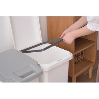RSD-75 ゴミ箱 ダストボックス 抗菌ペール 抗菌 防臭 防汚加工 パッキン付き キッチン 連結可能 ロック付き シンプル 菌に強い 45L 分別 ホワイト グレー | 東谷 | 10
