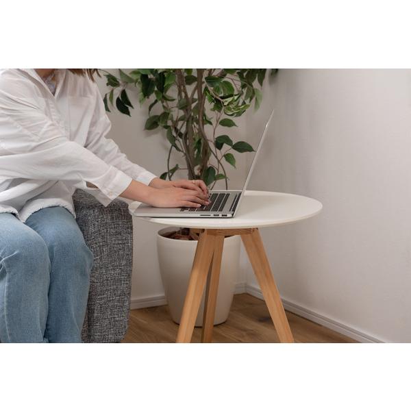 ラウンドサイドテーブル TAP-005WH サイドテーブル テーブル 寝室 おしゃれ 丸型 丸い 円形 木製 天然木 ウッド コンパクト 韓国インテリア | 東谷 | 11