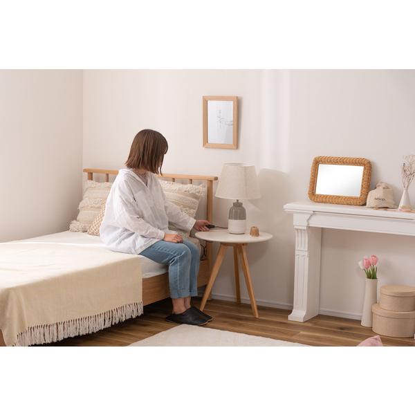 ラウンドサイドテーブル TAP-005WH サイドテーブル テーブル 寝室 おしゃれ 丸型 丸い 円形 木製 天然木 ウッド コンパクト 韓国インテリア | 東谷 | 06