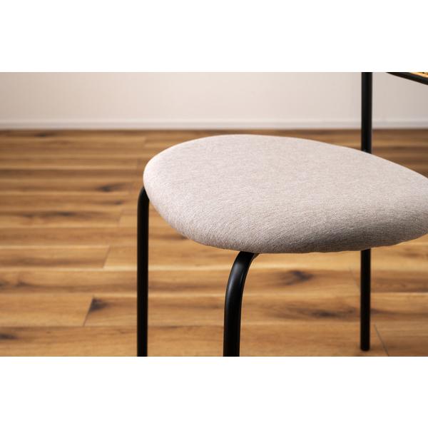 チェア TOE-125 ダイニングチェア おしゃれ 椅子 イス いす チェアー ナチュラル シンプル ラタン調 ファブリック 布地 スチール 背もたれ | 東谷 | 15