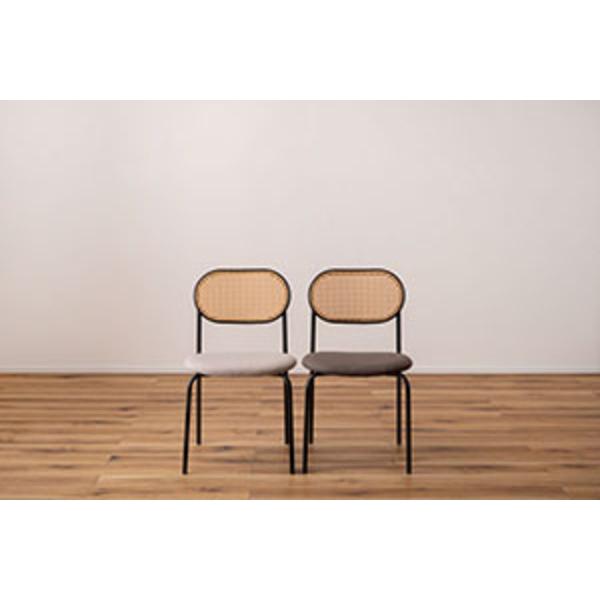 チェア TOE-125 ダイニングチェア おしゃれ 椅子 イス いす チェアー ナチュラル シンプル ラタン調 ファブリック 布地 スチール 背もたれ | 東谷 | 20