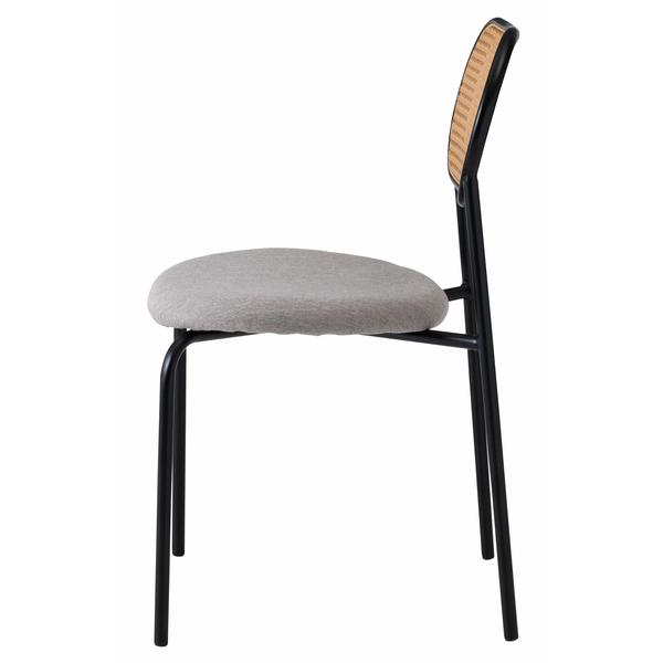 チェア TOE-125 ダイニングチェア おしゃれ 椅子 イス いす チェアー ナチュラル シンプル ラタン調 ファブリック 布地 スチール 背もたれ | 東谷 | 05