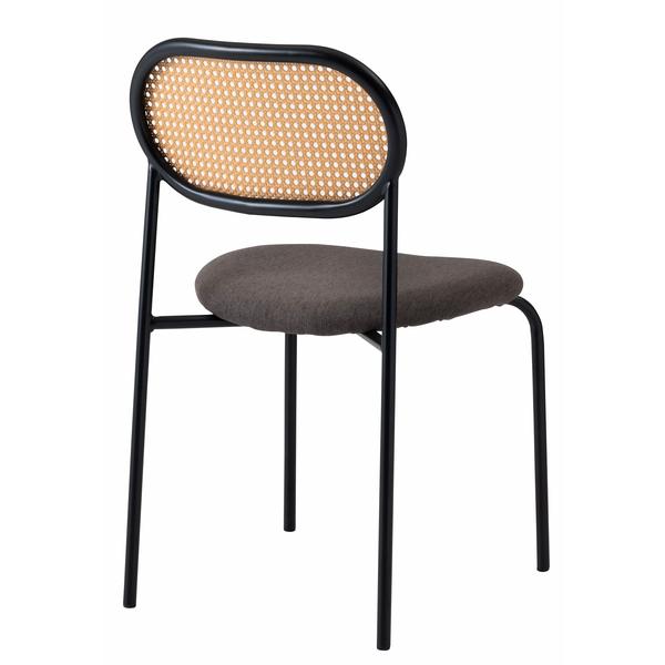 チェア TOE-125 ダイニングチェア おしゃれ 椅子 イス いす チェアー ナチュラル シンプル ラタン調 ファブリック 布地 スチール 背もたれ | 東谷 | 06