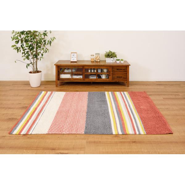 ラグ TTR-117 マット リビング ダイニング キッチン 台所 フローリング 絨毯 柄物 モダン コットン インテリア | 東谷 | 04