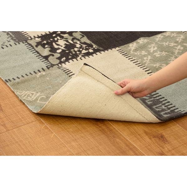 ラグ TTR-132 玄関 リビング ダイニング キッチン 台所 フローリング 絨毯 柄物 モダン パッチワーク風 滑り止め | 東谷 | 12