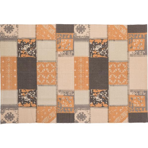 ラグ TTR-132 玄関 リビング ダイニング キッチン 台所 フローリング 絨毯 柄物 モダン パッチワーク風 滑り止め | 東谷 | 01