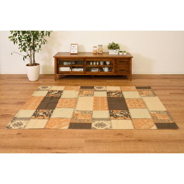 ラグ TTR-132 玄関 リビング ダイニング キッチン 台所 フローリング 絨毯 柄物 モダン パッチワーク風 滑り止め | 東谷 | 04