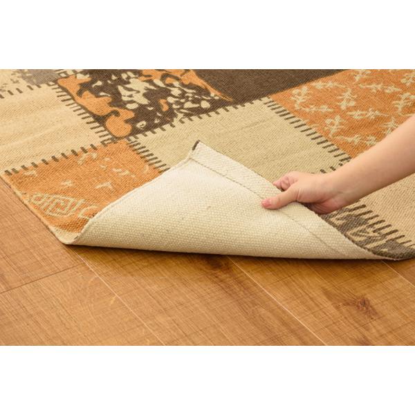 ラグ TTR-132 玄関 リビング ダイニング キッチン 台所 フローリング 絨毯 柄物 モダン パッチワーク風 滑り止め | 東谷 | 06