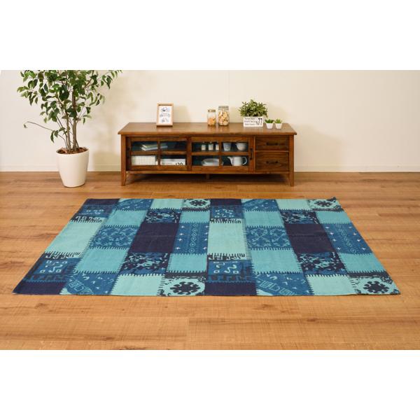 ラグ TTR-132 玄関 リビング ダイニング キッチン 台所 フローリング 絨毯 柄物 モダン パッチワーク風 滑り止め | 東谷 | 07