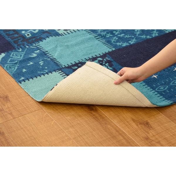 ラグ TTR-132 玄関 リビング ダイニング キッチン 台所 フローリング 絨毯 柄物 モダン パッチワーク風 滑り止め | 東谷 | 09