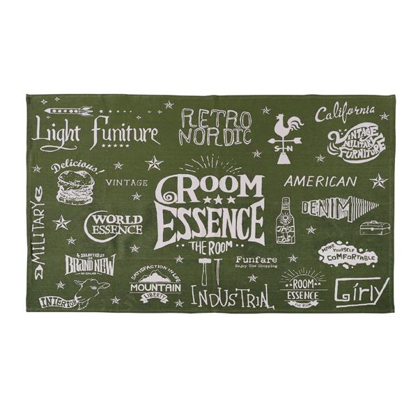 ラグ TTR-142GR マット 敷物 リビング ダイニング キッチン フロアマット インテリア 玄関 室内 柄物 テラス コットン カーペット | 東谷