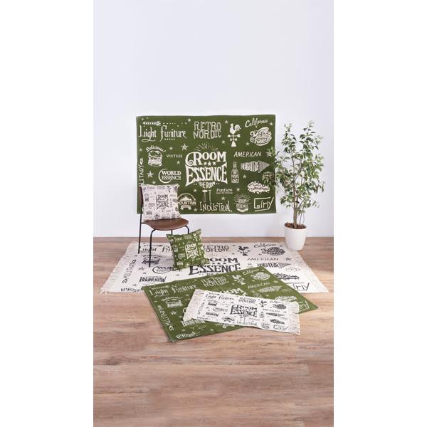 ラグ TTR-142GR マット 敷物 リビング ダイニング キッチン フロアマット インテリア 玄関 室内 柄物 テラス コットン カーペット | 東谷 | 01