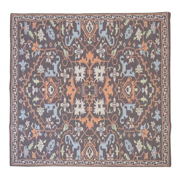 ラグ TTR-168 カーペット マット 敷物 じゅうたん 絨毯 リビング ダイニング 食卓 アンティーク調 ヴィンテージ調 おしゃれ オシャレ 正方形 真四角 | 東谷 | 01