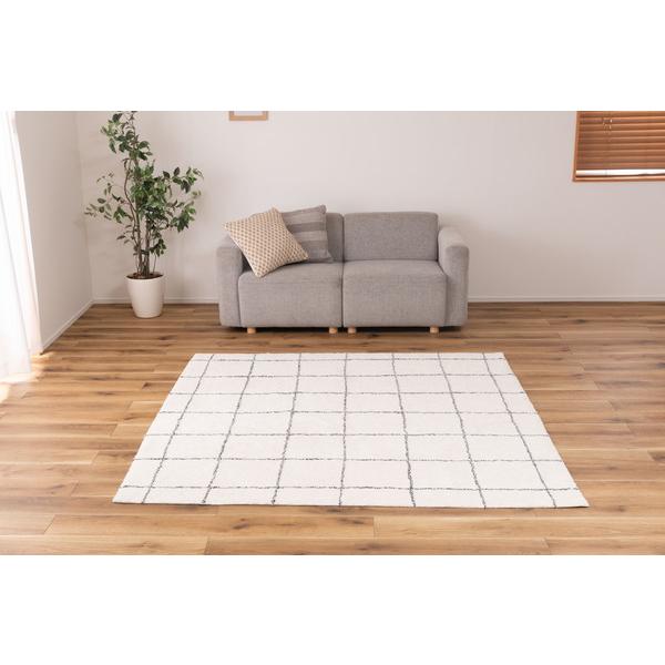 ラグ TTR-183 ラグマット ラグカーペット マット カーペット 四角 正方形 チェック かわいい シンプル | 東谷 | 20