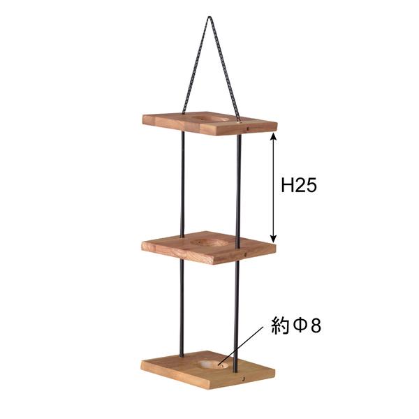ハンギングプランター3段 TTZ-313 ラック プランターラック 観葉植物 植物 フェイクグリーン 収納 雑貨 ナチュラル 北欧 天然木 |  | 02