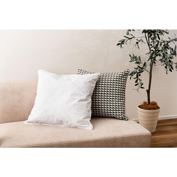 クッション VC-10  45×45cm フェザー 正方形 幾何学柄 ニュアンスカラー ソファ 背あて クッション 模様替え | 東谷 | 15