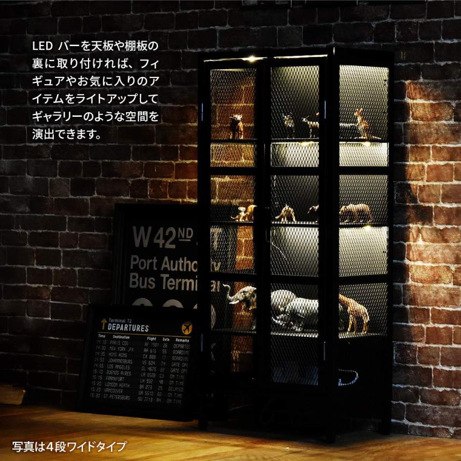 BURUCK スリムメッシュキャビネット 3段 BRLS0328 メタルラック リビング収納 インダストリアル レトロ 角型 スチール ラック収納 スチールラック | B.Bファニシング | 10