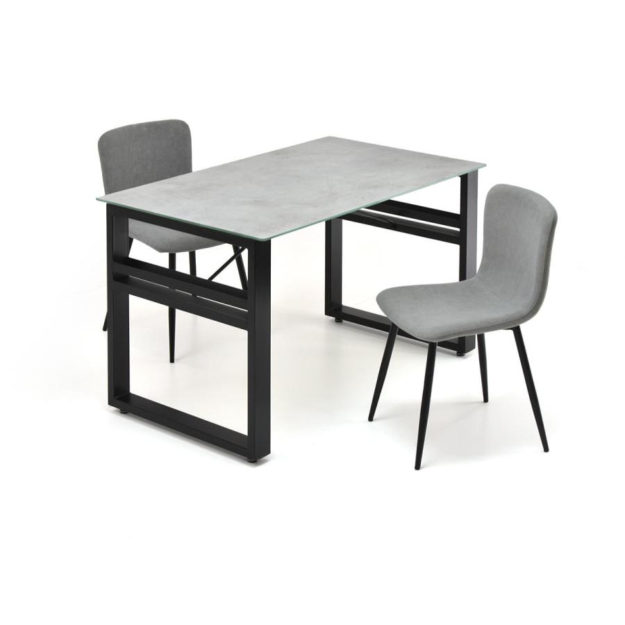 CERABILL 収納付きダイニングテーブル 幅120 フェムトチェア 3点セット CESE0371 ダイニングセット テーブル・椅子２脚セット 角型 ガラス セラミック | B.Bファニシング | 02